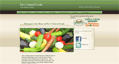 Desktop Screenshot of parsnaturalfoods.com